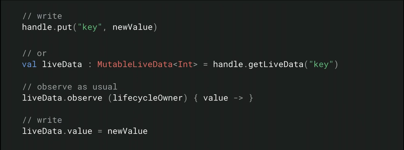 SavedStateHandle with LiveData