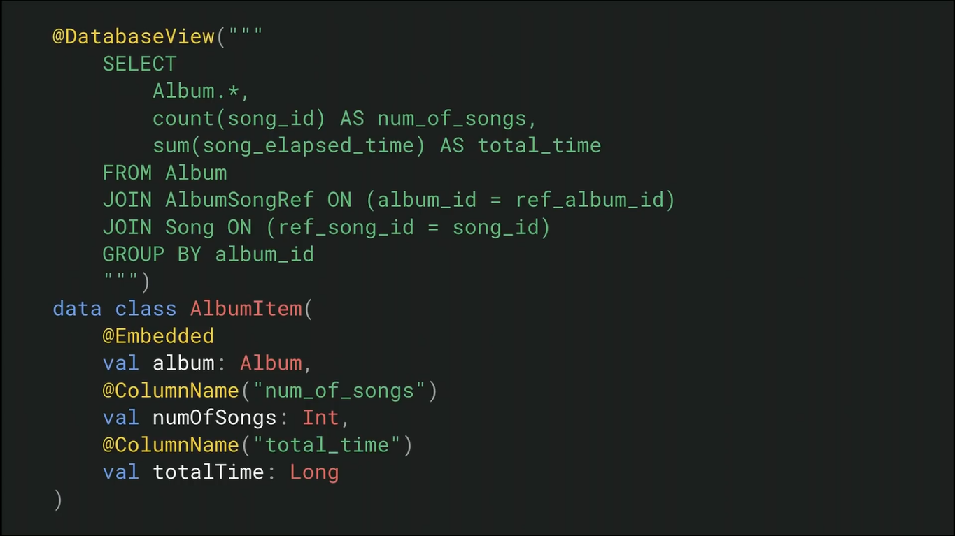 Room: Database View