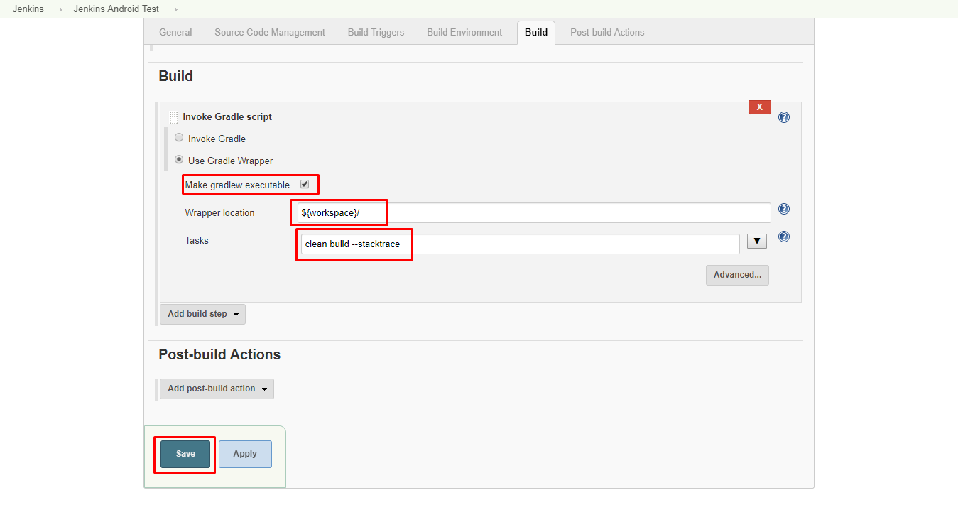 Jenkins: Using Gradle Wrapper