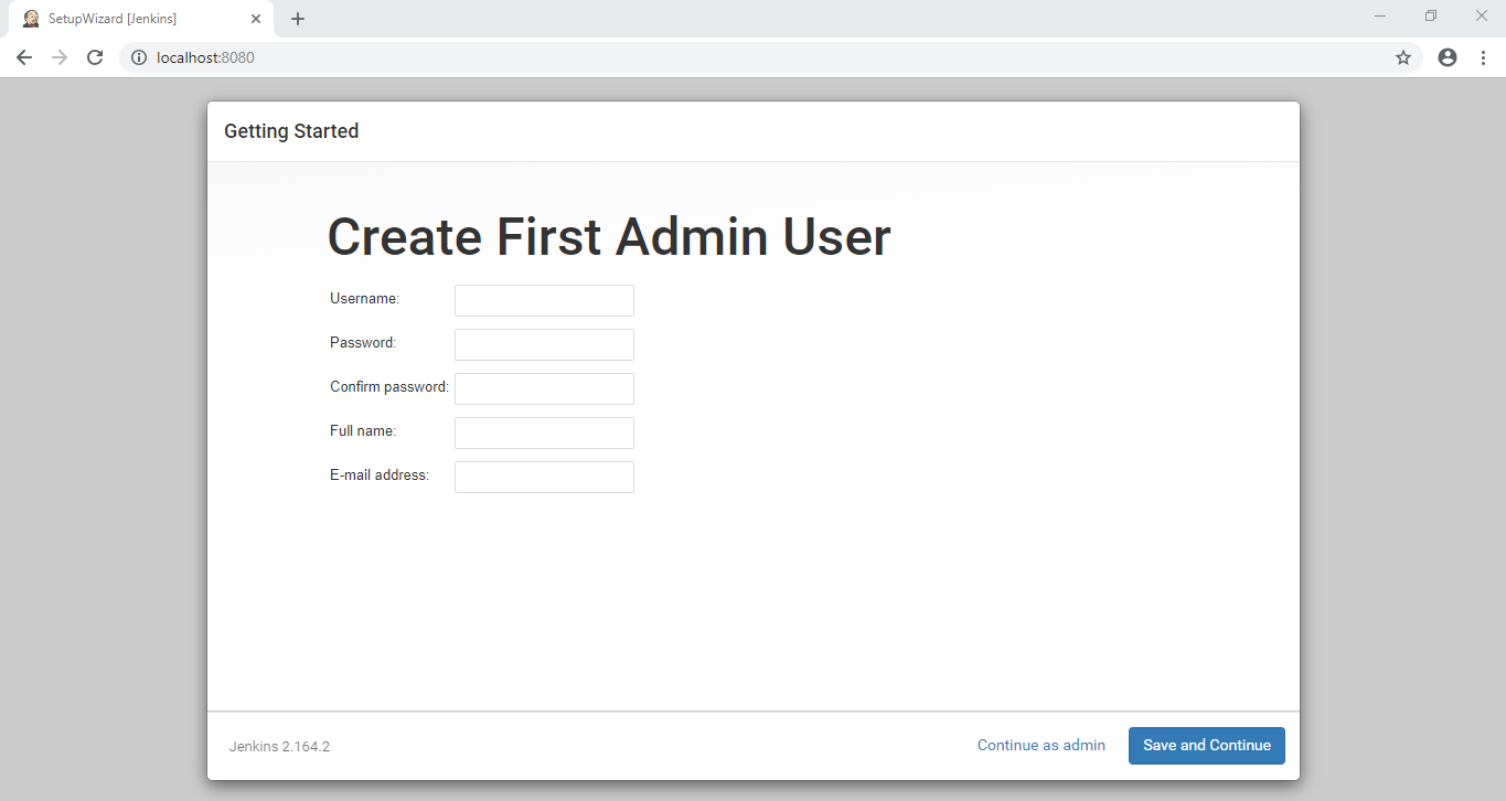 Create Admin User