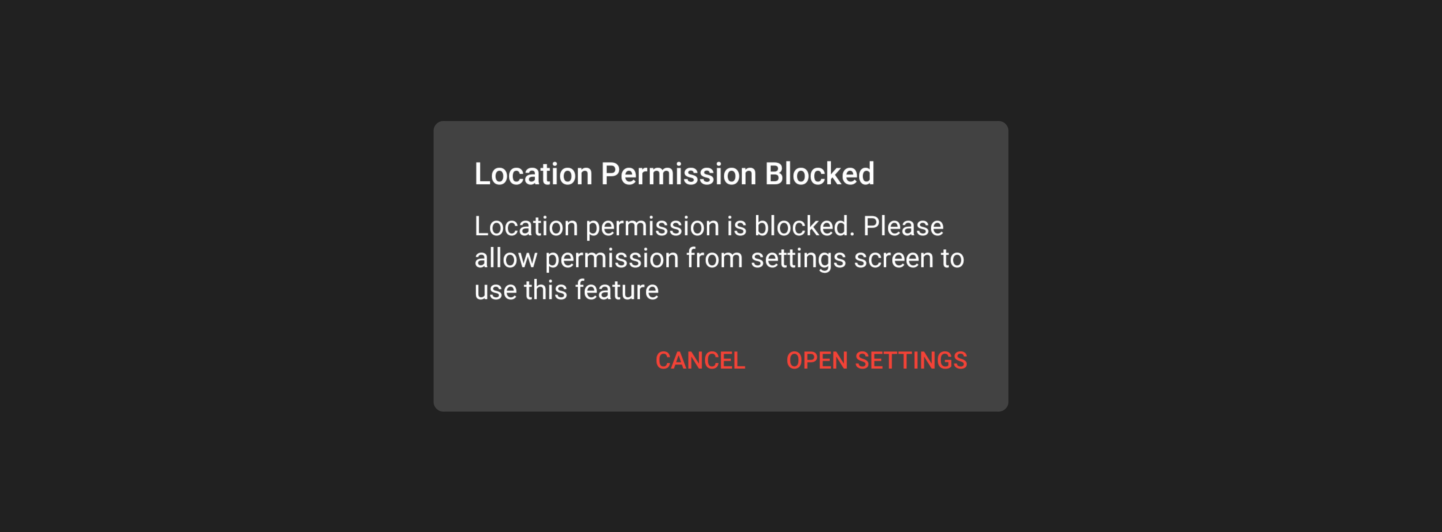 Location Permission Blocked Dialog